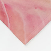 ピンクの大理石に2匹の猫のハート尾 フリースブランケット (角)