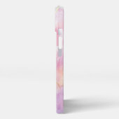 ピンクの大理石のアートガーリー金ゴールド iPhoneケース (左側面)