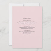 ピンクの大理石のバチェロレッテの週末の招待状 招待状 (裏面)