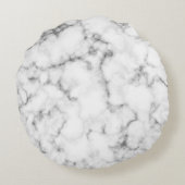 ピンクの大理石のパターンと金ゴールドグリッター ラウンドクッション (裏面)