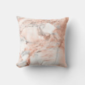 ピンクの大理石のプリントの装飾用クッション、渦巻のプリント クッション (正面)