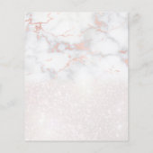 ピンクの大理石のヘアスタイルのはさみ チラシ (裏面)