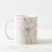 ピンクの大理石のマグの金ゴールドのピンセット コーヒーマグカップ (左)