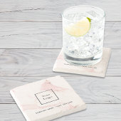 ピンクの大理石の名前のビジネスエレガントロモダンゴ ストーンコースター