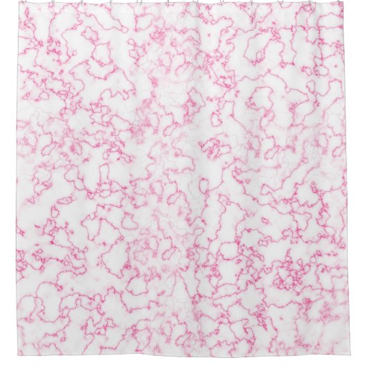 ピンクの大理石の模様のシャワーカーテン シャワーカーテン (正面)