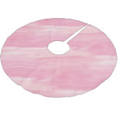 ピンクの大理石の注グラデーション流ブラシストロークストライプ数 ブラッシュドポリエステルツリースカート (アングル)