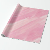 ピンクの大理石の注グラデーション流ブラシストロークストライプ数 ラッピングペーパー (アンロールド)