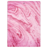 ピンクの大理石の美しい質パターンクリップボード クリップボード (裏面)