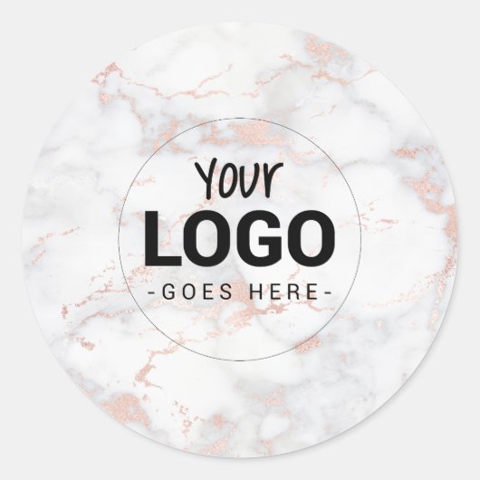 ピンクの大理石の背景 ラウンドシール (正面)
