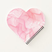 ピンクの大理石の背景、流体アートの背景 ノートブック (裏面)