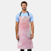 ピンクの大理石の背景、流動的なアートの背景 エプロン (着用した状態)
