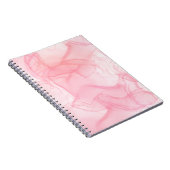 ピンクの大理石の背景、流動的なアートの背景 ノートブック (右側)