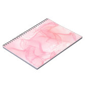ピンクの大理石の背景、流動的なアートの背景 ノートブック (左側)