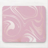 ピンクの大理石の背渦巻形の景 マウスパッド (正面)