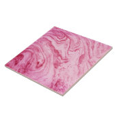 ピンクの大理石の質パターンエレガントな美しい タイル (側面)