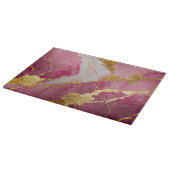ピンクの大理石の金ゴールド カッティングボード (角)