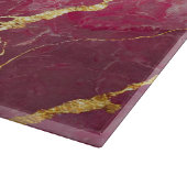 ピンクの大理石の金ゴールド カッティングボード (角)