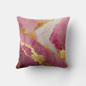 ピンクの大理石の金ゴールド クッション (裏面)