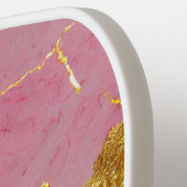 ピンクの大理石の金ゴールド ピックルボールラケット (左詳細)