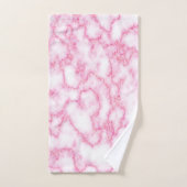 ピンクの大理石タオルセット バスタオルセット (ハンドタオル)