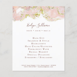 ピンクの大理石デザインのフライヤー チラシ