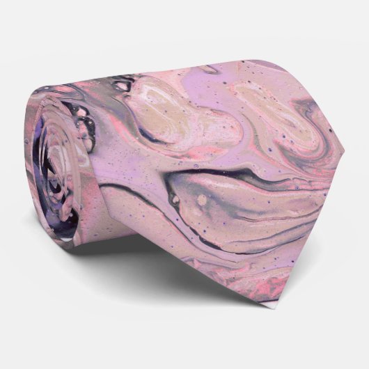 ピンクの大理石ネックタイ ネクタイ (ロール)