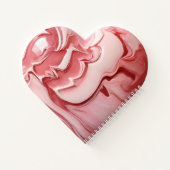 ピンクの大理石ハート ノートブック (裏面)