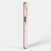 ピンクの大理石パターン iPhoneケース (右側面)