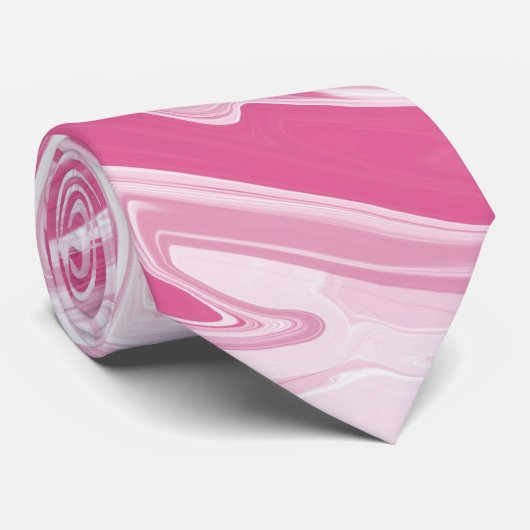 ピンクの大理石 ネクタイ (ロール)