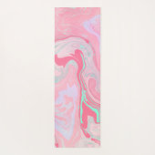 ピンクの大理石 ヨガマット (裏面)