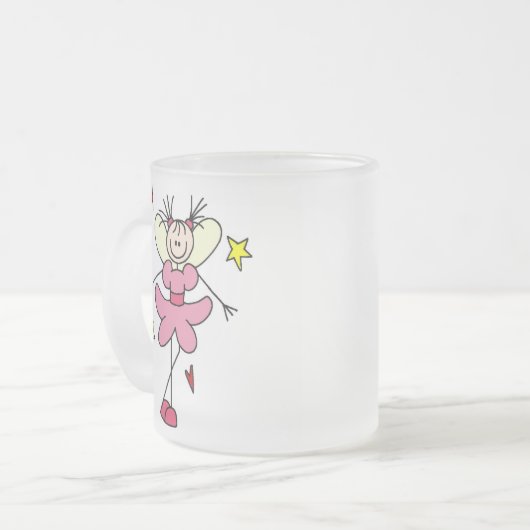 ピンクの天使のプリンセスのマグ フロストグラスマグカップ (正面左)