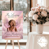 ピンクの天使の翼のメモリアル歓迎サイン ポスター