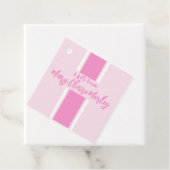 ピンクの太いストライプ名 フェイバータグ (インサイチュ)