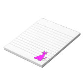 ピンクの太った猫が並カスタムんだ ノートパッド (回転)