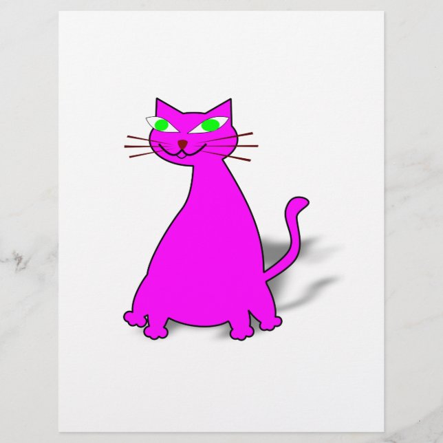 ピンクの太った猫 (正面)