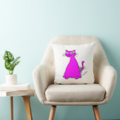 ピンクの太った猫 クッション (椅子)