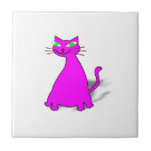 ピンクの太った猫 タイル (正面)
