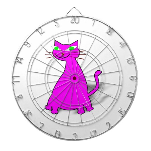 ピンクの太った猫 ダーツボード (正面)