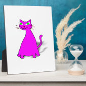 ピンクの太った猫 フォトプラーク (側面)