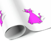 ピンクの太った猫 ラッピングペーパー (ロールコーナー)