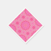 ピンクの太陽と星ベビーガールモザイクパターンナプキン スタンダードカクテルナプキン (角)