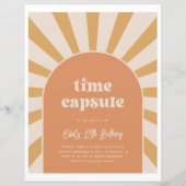 ピンクの太陽の時間カプセルの標識 (正面)