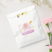 ピンクの女の子かわいい象の赤ちゃんシャワー フェイバーバッグ (封をした状態)