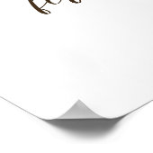 ピンクの女の子がワンフォトファーストバースデーウェルカム ポスター (角)