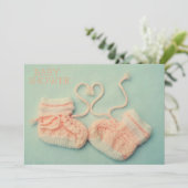 ピンクの女の子が写真シャワーの招待状を出す 招待状 (スタンド正面)