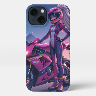 ピンクの女の子のデザイン iPhone 13ケース