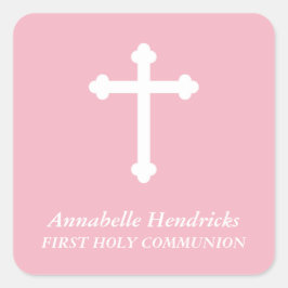 ピンクの女の子のバプテスマ/共産主義の恩恵 スクエアシール