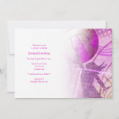 ピンクの女の子のバレーボール誕生日パーティー招待状 招待状 (正面)