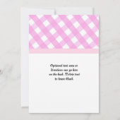 ピンクの女の子のベビーシャワー BBQ ベビーQ サマー インビテーション (裏面)