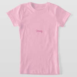 ピンクの女の子の上質なジャージーTシャツ Tシャツ
